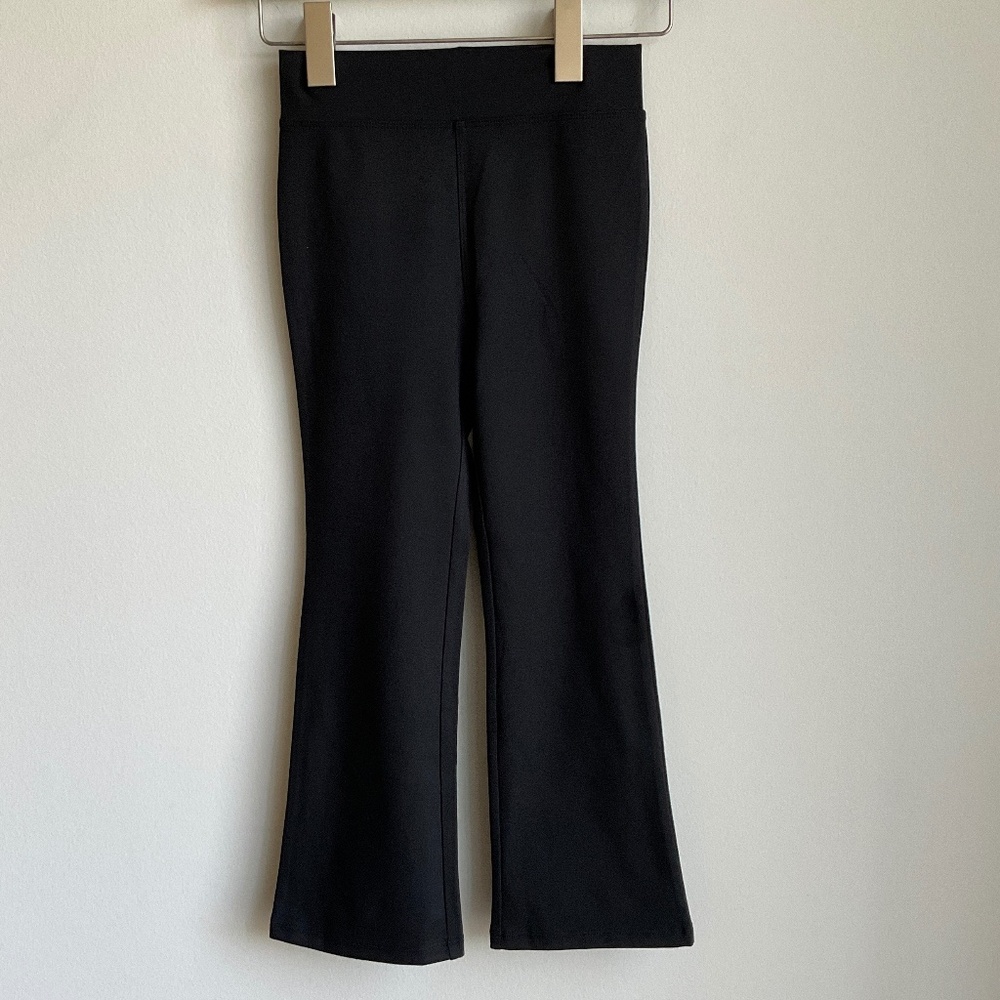 NWT Crewcuts Black Girls' active flared leggings SZ 8